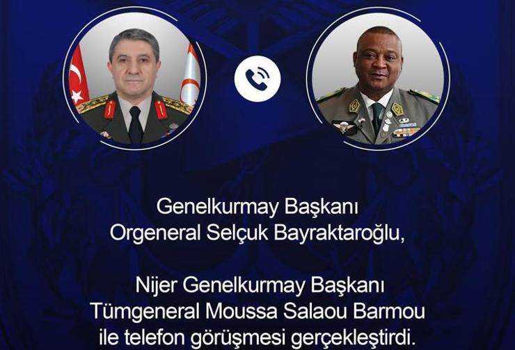 رئيس الأركان التركي يجري اتصالاً هاتفياً مع نظيره النيجري