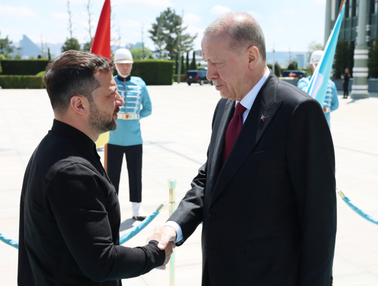 بدء اللقاء بين الرئيس أردوغان ونظيره الأوكراني
