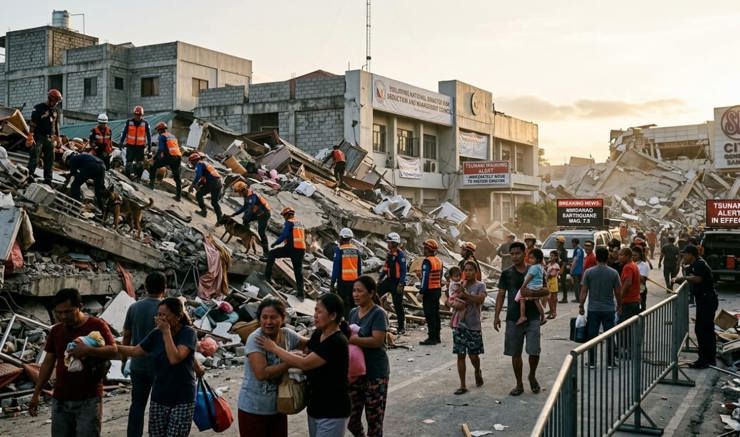 زلزال بقوة 7.8 يضرب جنوب الفلبين ويثير حالة تأهب