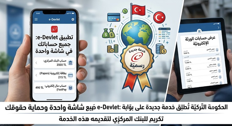 e-Devlet يطلق خدمة جديدة: جميع الحسابات في شاشة واحدة