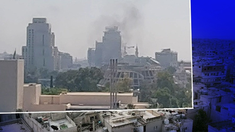 Urgent: Explosions sounded in Damascus during the visit of French President Macron