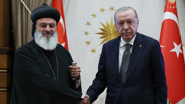 الرئيس أردوغان يستقبل بطريرك كنيسة السريان الأرثوذكس