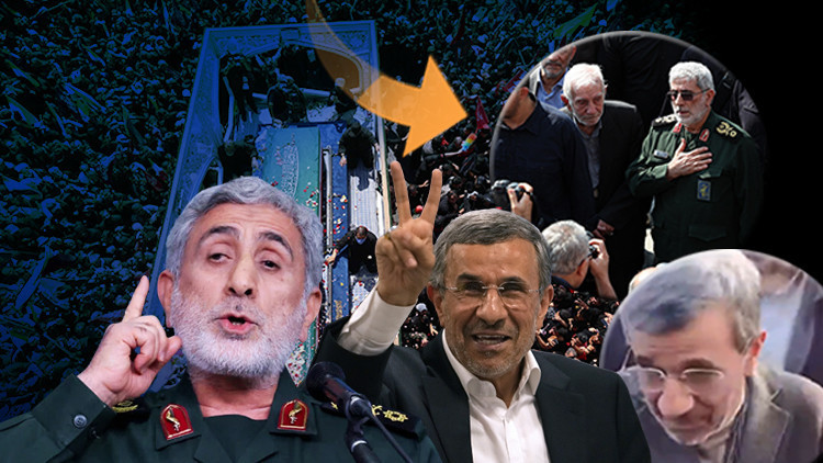 Kaani ve Ahmedinejad'ın aniden ortaya çıkışı... Amerika ve İsrail'e meydan okuma mesajı