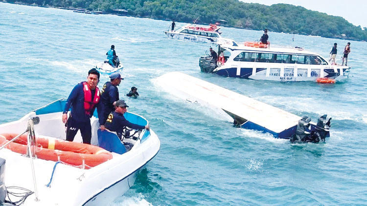 15 people were killed after a tourist boat capsized off the Vietnamese island of Phu Quoc